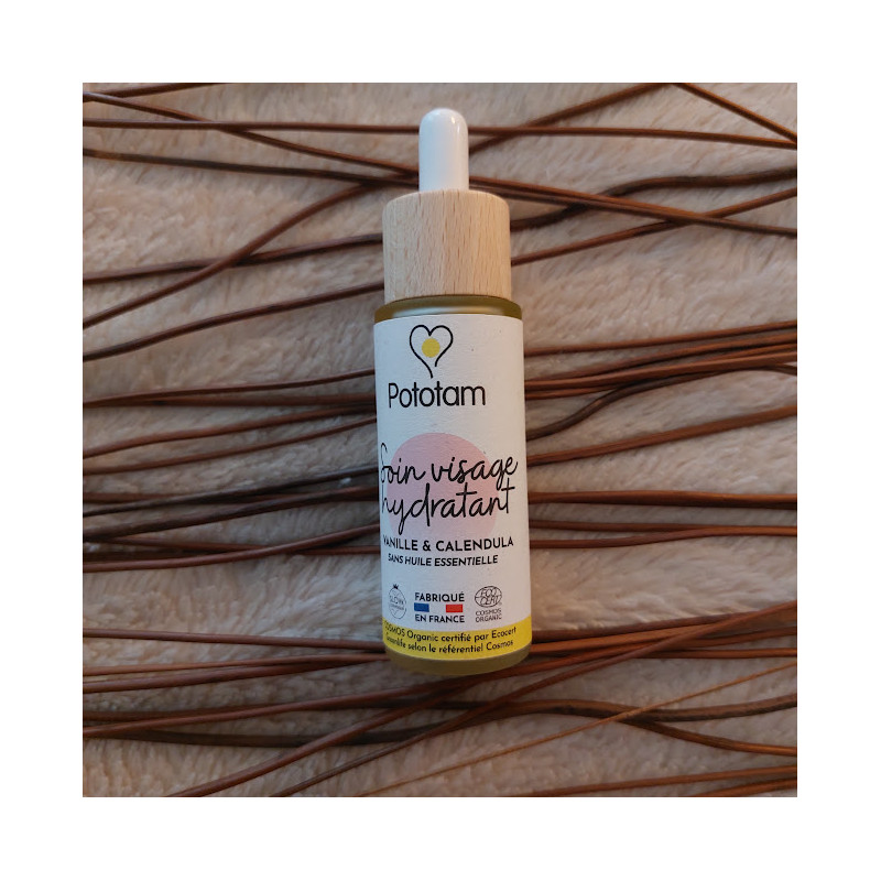 Soin hydratant visage - Vanille et Calendula - 30ml