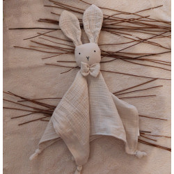 Doudou lapin en gaze de...